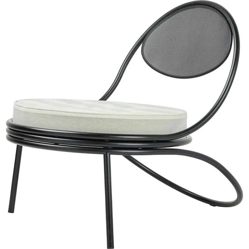 Copacabana Loungestol, Svart / Leslie Stripe 020 Nyhet