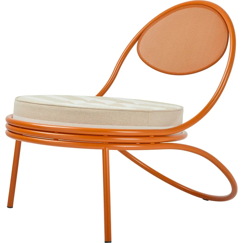 Billigare Copacabana Loungestol, Orange / Leslie Stripe 040