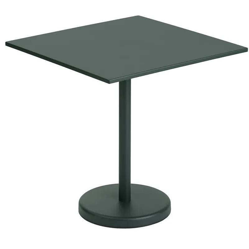 Fynd Linear Bord Stål 70x70 cm, Mörkgrön