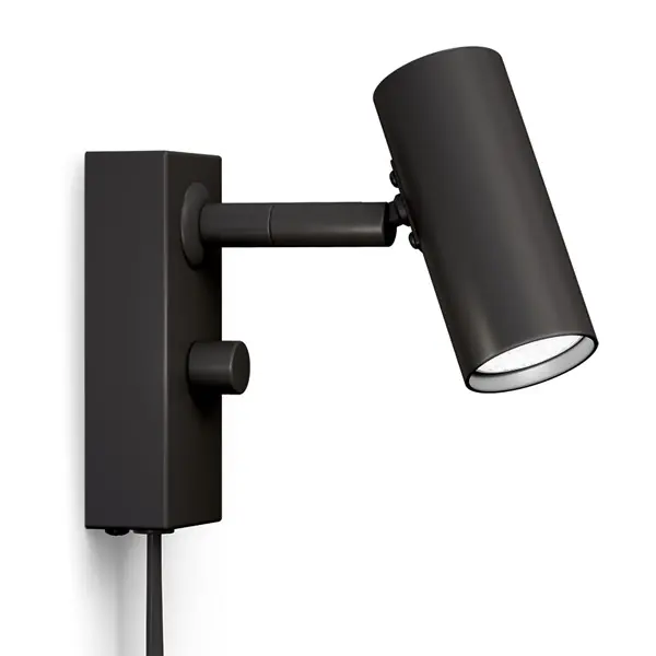 V5751 Cato Led Vägg 1:A Med Dimmer, Svart Exkl. Ljuskälla Outlet