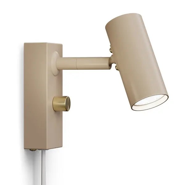 V5751 Cato 1 vägglampa LED med dimmer, Nougat och mässing Lägg i varukorgen