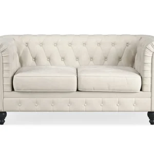 Begränsad tid Chesterfield Lyx 2-sits Sammetssoffa - Liten djup soffa - Möbler