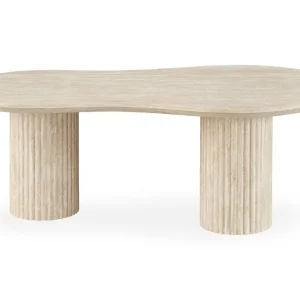 Uppveda Asymmetriskt Soffbord Travertin Utseende 130x70 cm - Möbler Kundfavorit