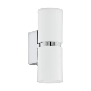 Vägglampa Eglo Passa Ø60 mm Krom, Vit - Belysning Endast denna vecka
