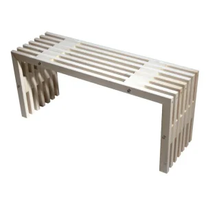 Bänk Utomhus EcoFurn 100 cm Furu vit oljad - Utemöbler Fri frakt