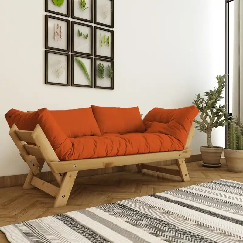 Zylar 2-sits Bäddsoffa Brun/Natur - Möbler Lågt pris