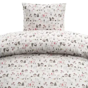 Premium Påslakanset Enkelsäng 2-Dels Fingal Jul Vit Vit - Textil & mattor
