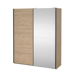 Tvilum Elvos Garderob med Spegel 179x220 cm Natur - Förvaring Billigare