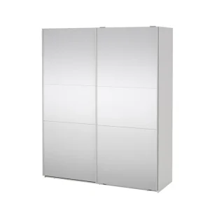 Köp online Tvilum Takeru Garderob med Spegel 179x220 cm Vit - Förvaring