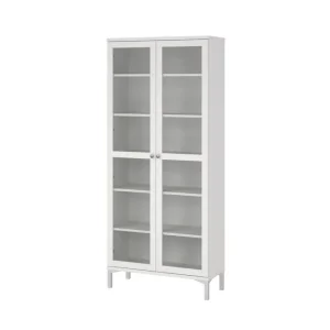 Lågt pris Tvilum Valnorin Vitrinskåp 89x203 cm Vit - Förvaring