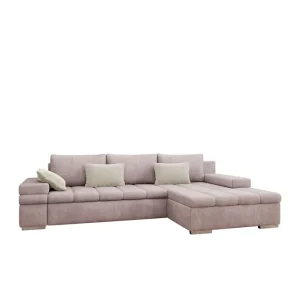 Kampanjpris Naoma Bäddsoffa med Divan 4-sits Rosa - Möbler