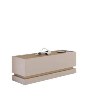 Handla nu Zelric Tv-bänk 150 cm Beige - Möbler