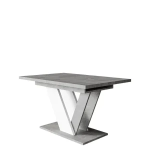 Populär Harumi Matbord 120 cm Rektangulär Grå/Vit - Möbler