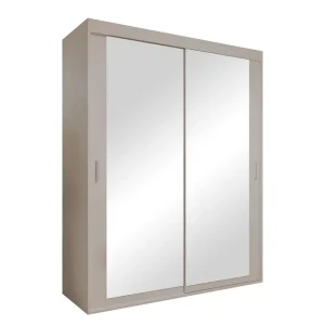 Erbjudande Duets Garderob med Spegel 160x205 cm Beige - Förvaring