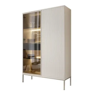 Tenorio Vitrinskåp 104x166 cm Beige - Förvaring Beställ nu