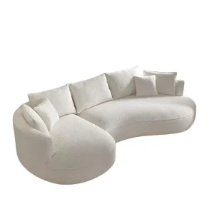 Hungirr Soffa med Divan 4-sits Vit - Möbler Populär