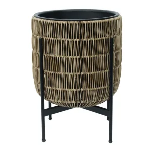 Wicker Blomkruka på stativ 38x38xH49 cm Ljusbrun - Inredning & dekor Säker betalning