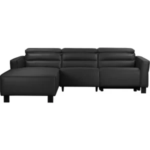 Loft24 Reclinersoffa med hörn Loft24 Hörnsoffa Loft24 Carpari med manuell recliner Black Left-faced Belfast fabric - Möbler Snabb frakt