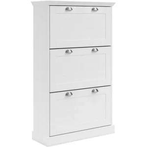 Loft24 Motala Skoskåp 80x132 cm Vit - Förvaring Lägg i varukorgen