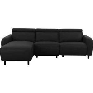 Premium Loft24 Reclinersoffa med hörn Loft24 Skaane Reclinersoffa 3-sits Black Left-faced Artificial leather - Möbler