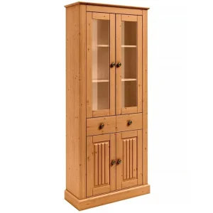 Loft24 Mille Vitrinskåp 78x182 cm Brun - Förvaring Erbjudandepris