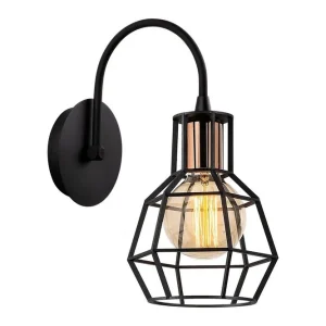 Vägglampa Halieland Svart / Brons - Belysning Fri frakt