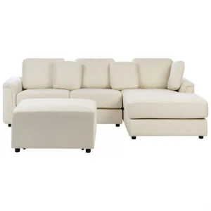 4-sitssoffa Kohlo Beige/svart, Vänstervänd - Möbler Beställ nu