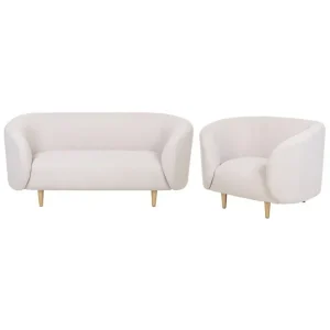 3-sits Soffgrupp Loen Beige/guld - Möbler Sänkt pris