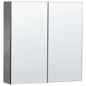 Badrumsskåp med spegel Navarra Svart, Silver, 60x14x60 cm - Inredning & dekor Extra rabatt