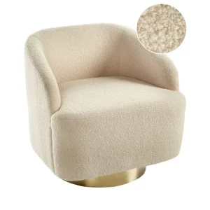 Begränsat antal Fåtölj Lavik Beige/guld - Möbler