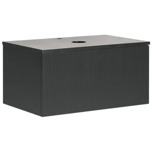 Tvättställsskåp Alzira Svart, 80x52x40 cm - Förvaring Nedsatt pris