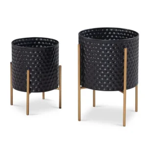 Begränsat antal Vas Wohnling Set om 2 Aluminium Blomväxtkruka 3D-Cirkelyta Modern - Inredning & dekor