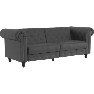 Bäddsoffa Felix 236x87x83 cm, Grå, PU/trä/metall - Möbler Populär