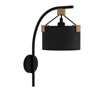Vägglampa Eglo Potosi Svart/Trä - Belysning Outlet